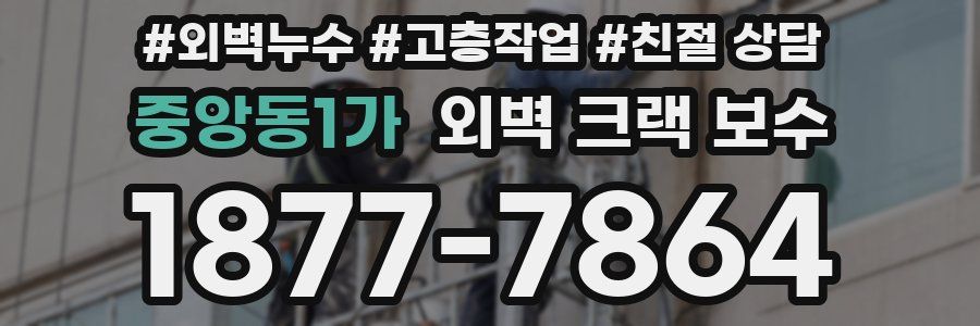 중앙동1가 외벽 크랙 보수