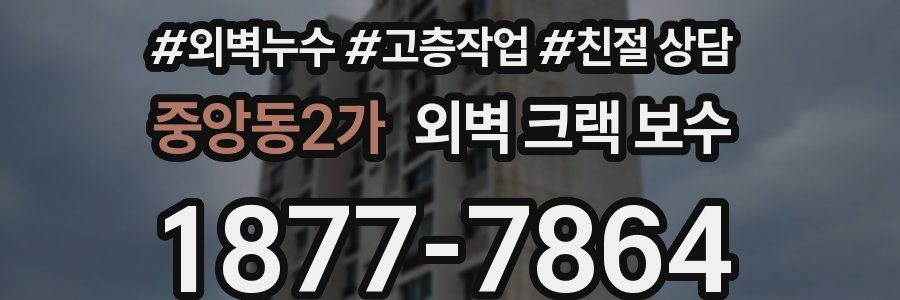 중앙동2가 외벽 크랙 보수