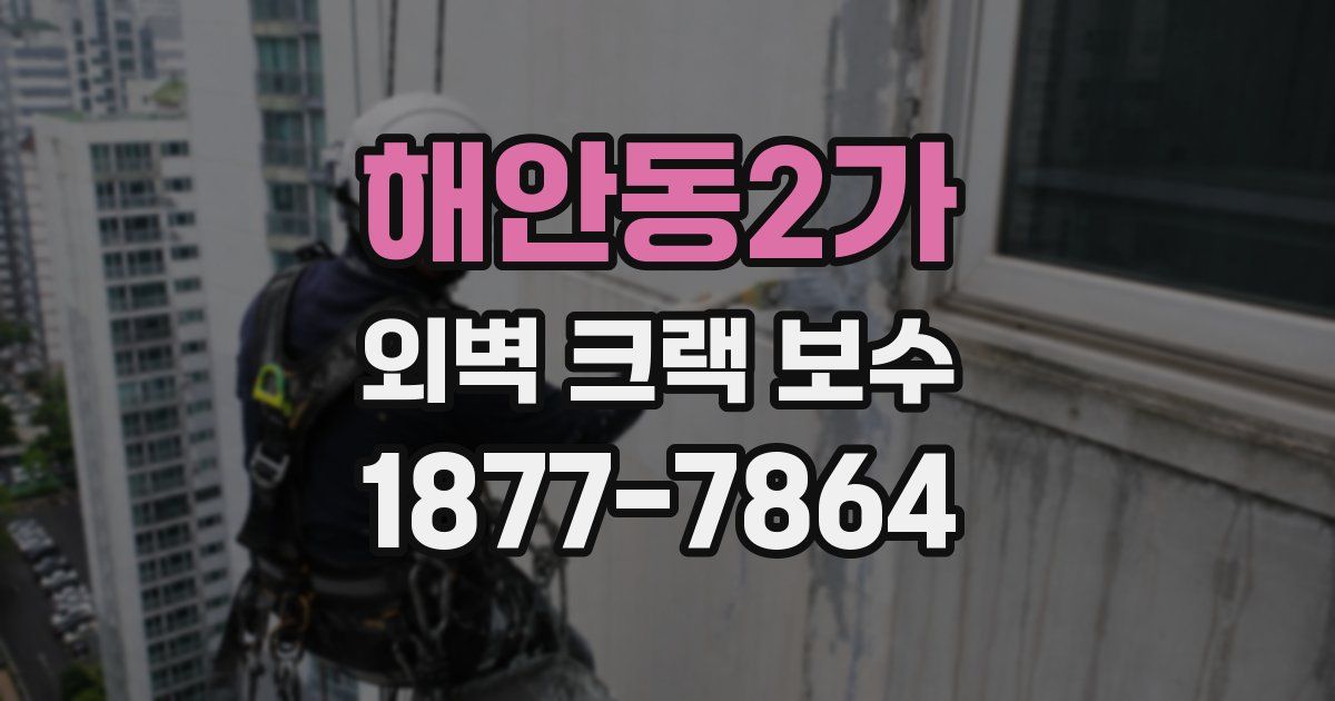 해안동2가 외벽 크랙 보수