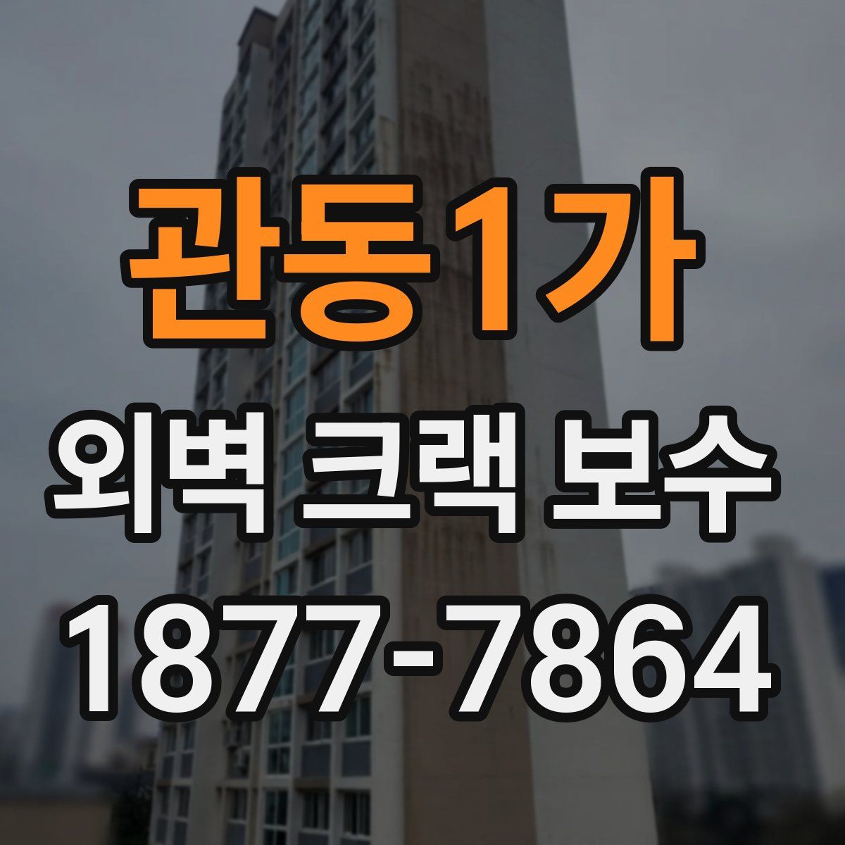 관동1가 외벽 크랙 보수