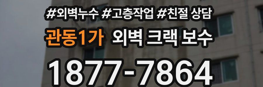 관동1가 외벽 크랙 보수
