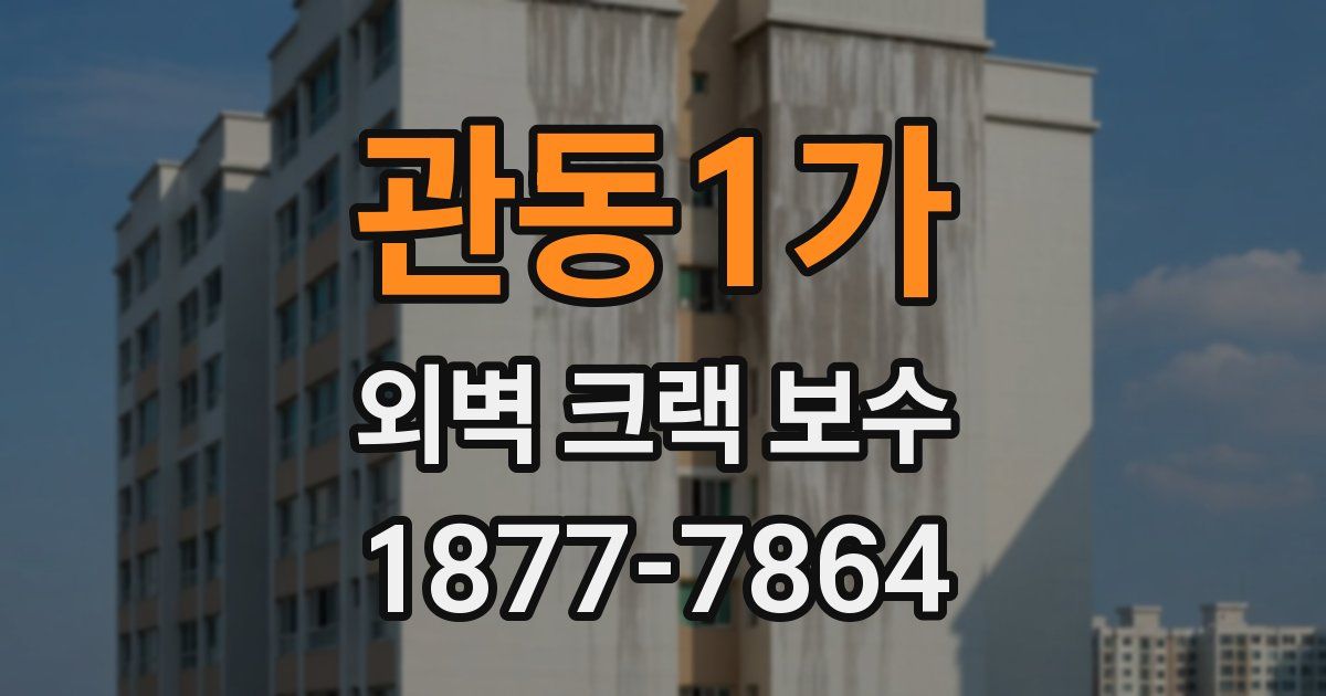 관동1가 외벽 크랙 보수