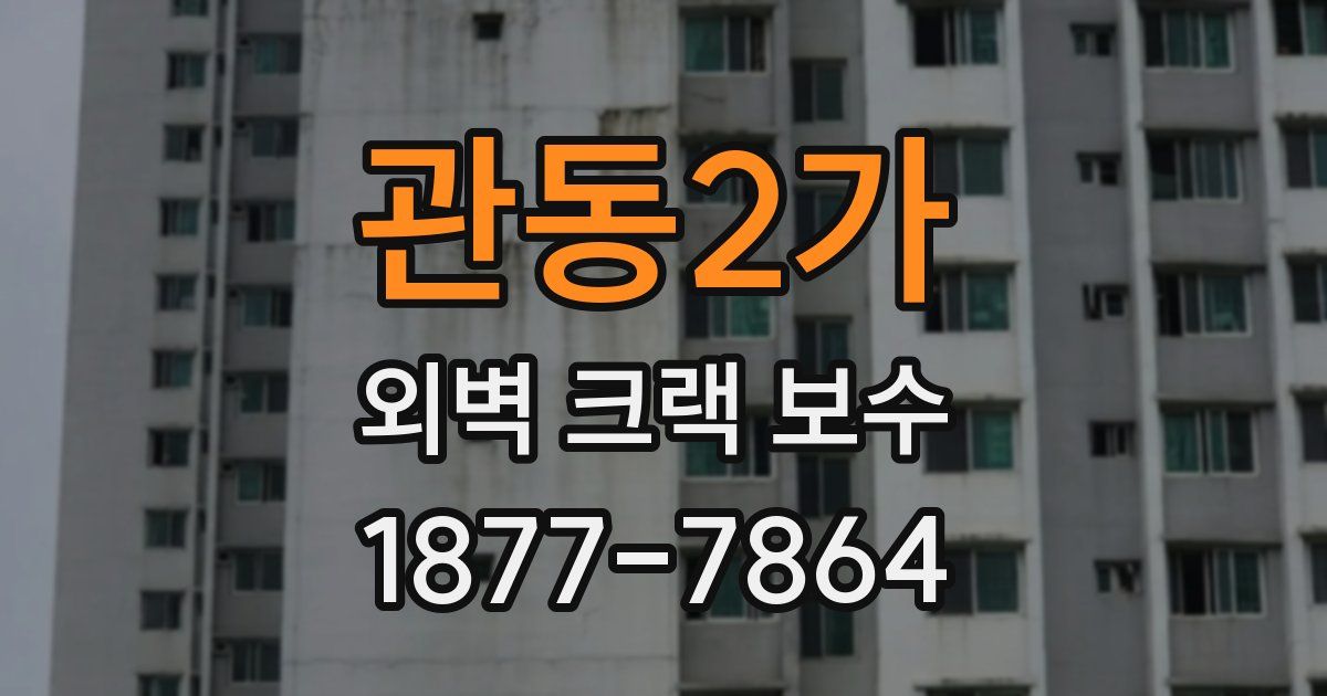 관동2가 외벽 크랙 보수