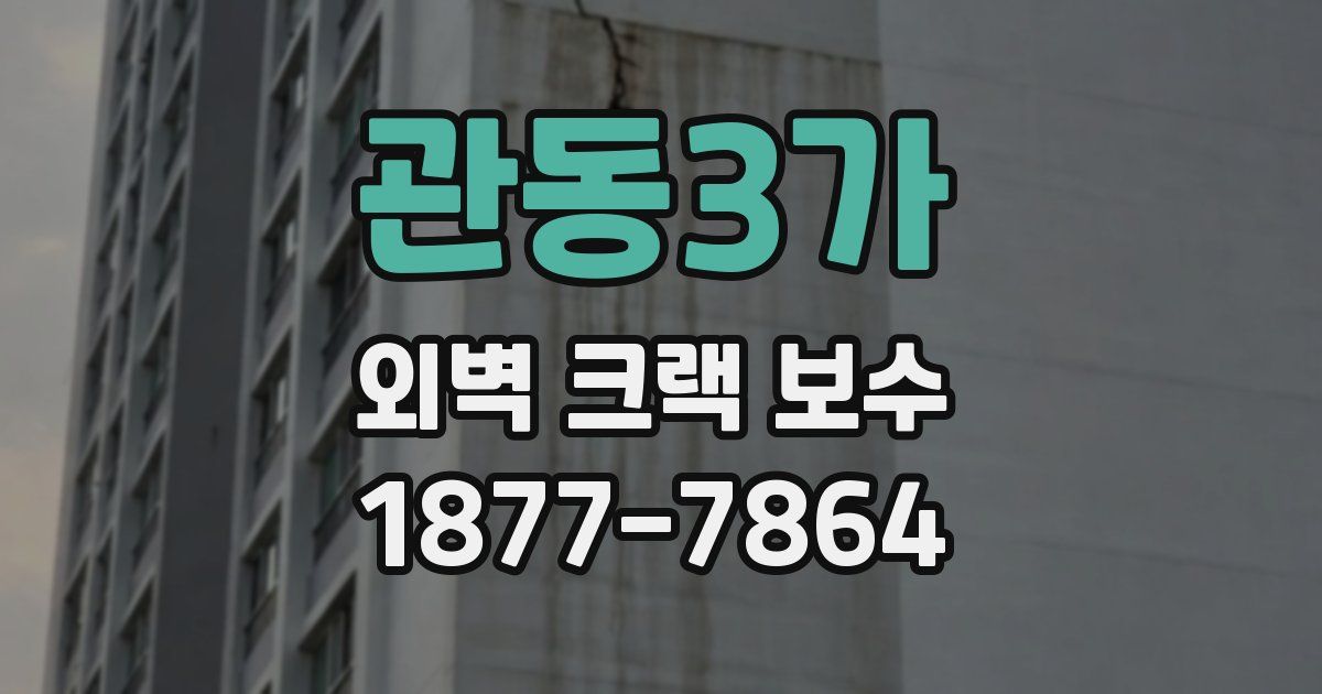 관동3가 외벽 크랙 보수