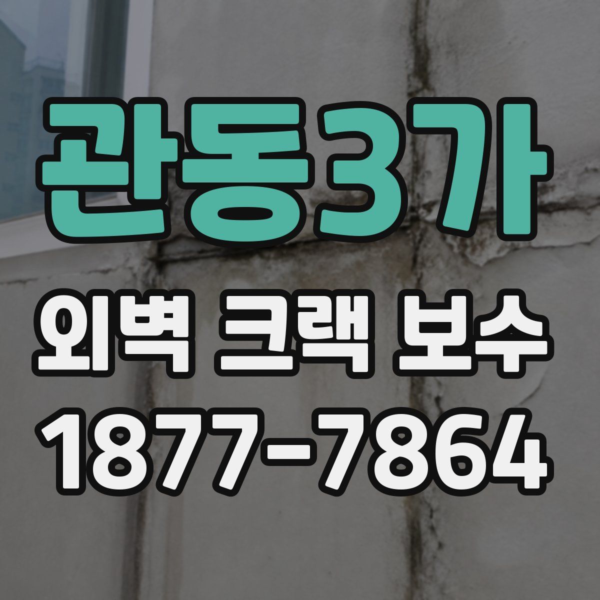 관동3가 외벽 크랙 보수