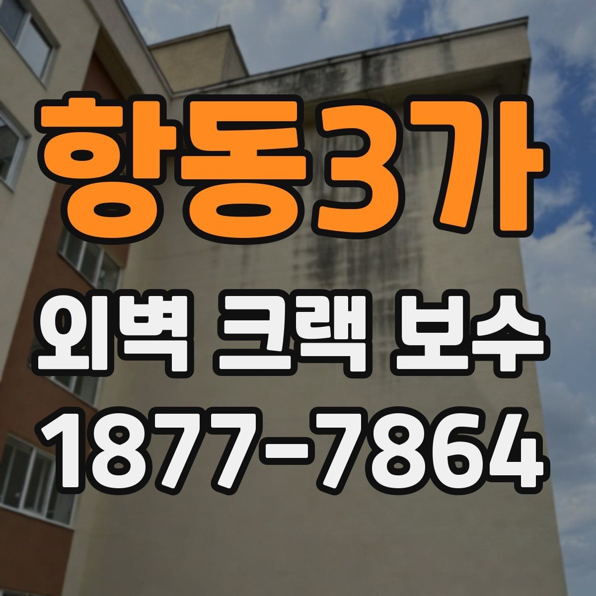 항동3가 외벽 크랙 보수 시 우선 확인할 균열 위치