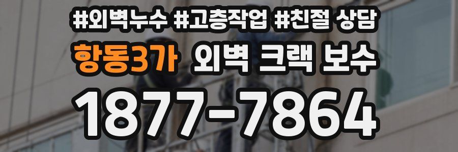 항동3가 외벽 크랙 보수