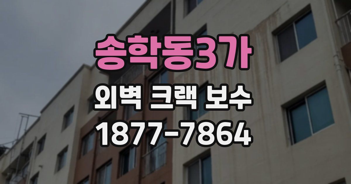 송학동3가 외벽 크랙 보수