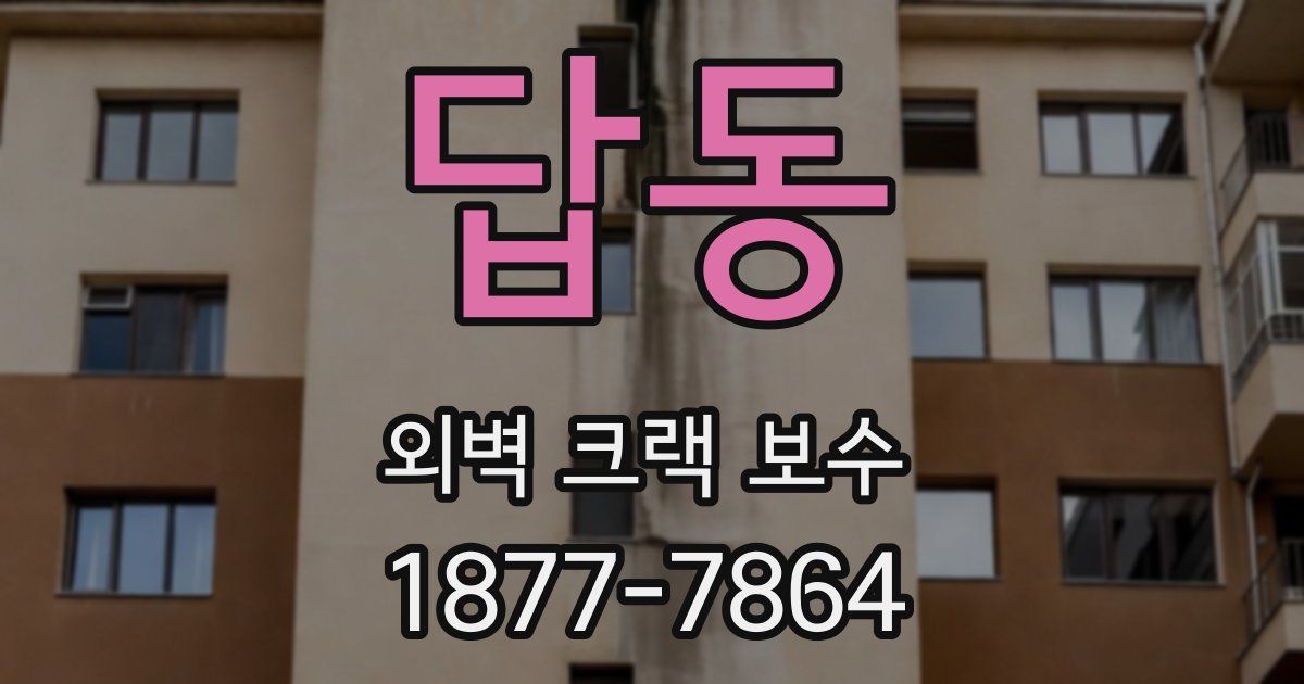 답동 외벽 크랙 보수