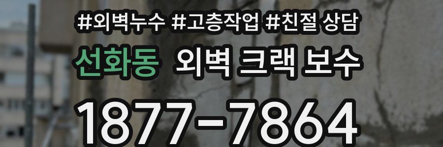 선화동 외벽 크랙 보수