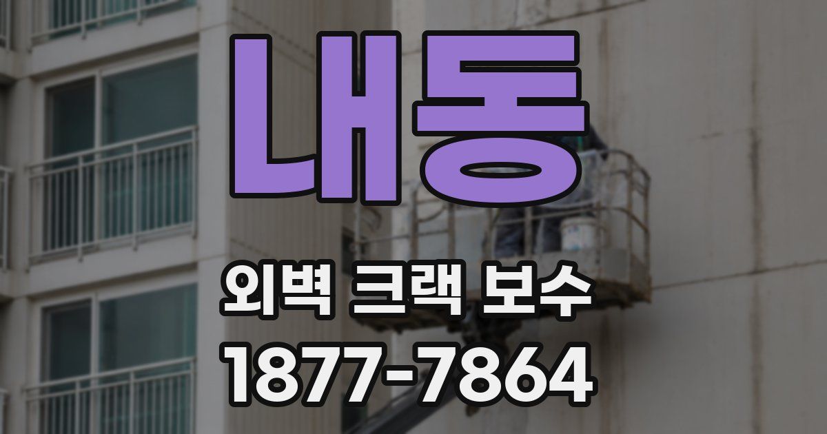내동 외벽 크랙 보수