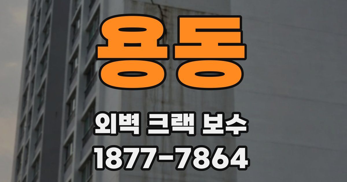 용동 외벽 크랙 보수