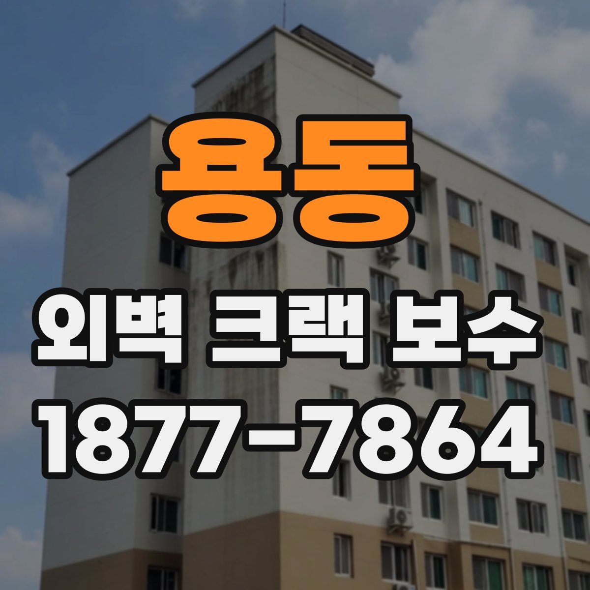 용동 외벽 크랙 보수