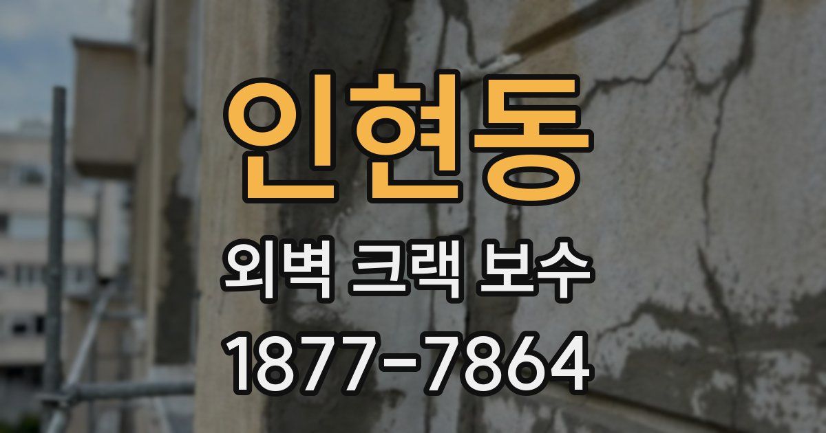 인현동 외벽 크랙 보수