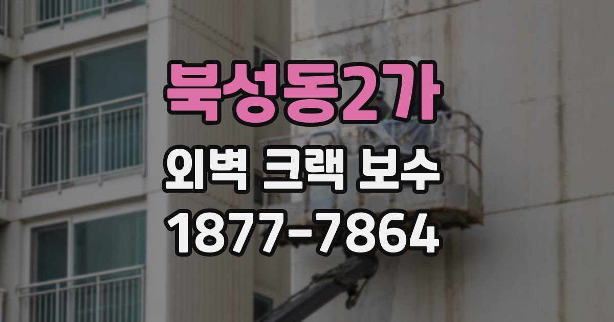 북성동2가 외벽 크랙 보수
