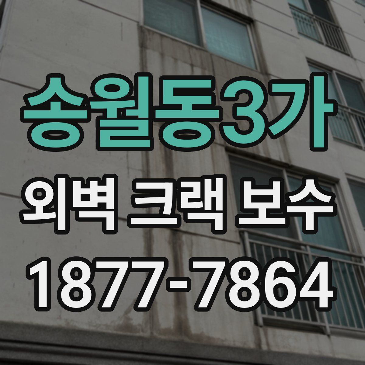 송월동3가 외벽 크랙 보수