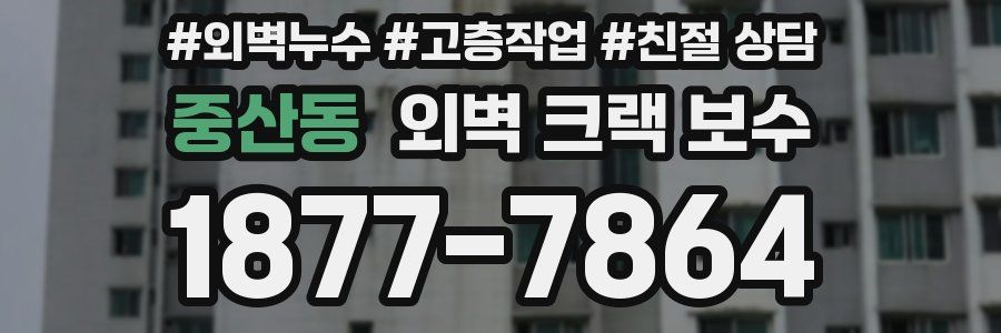 중산동 외벽 크랙 보수
