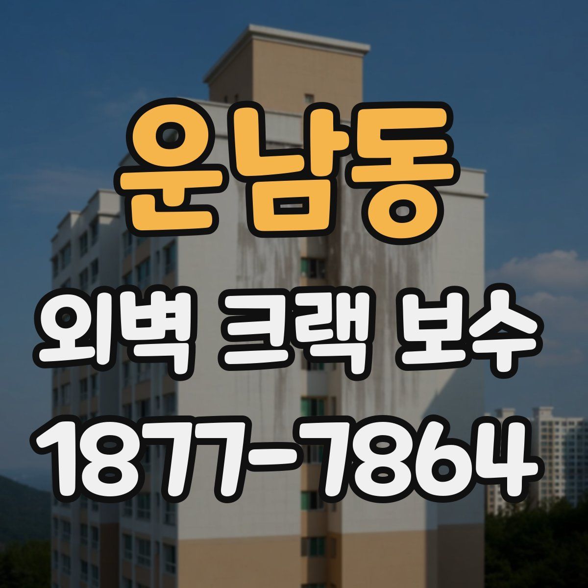 운남동 외벽 크랙 보수