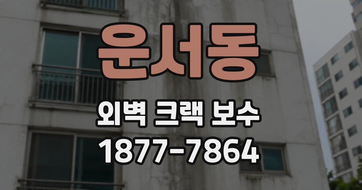 운서동 외벽 크랙 보수