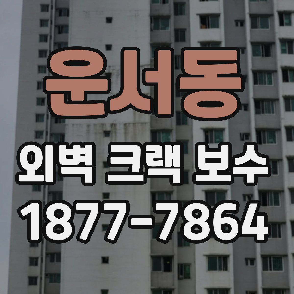 운서동 외벽 크랙 보수
