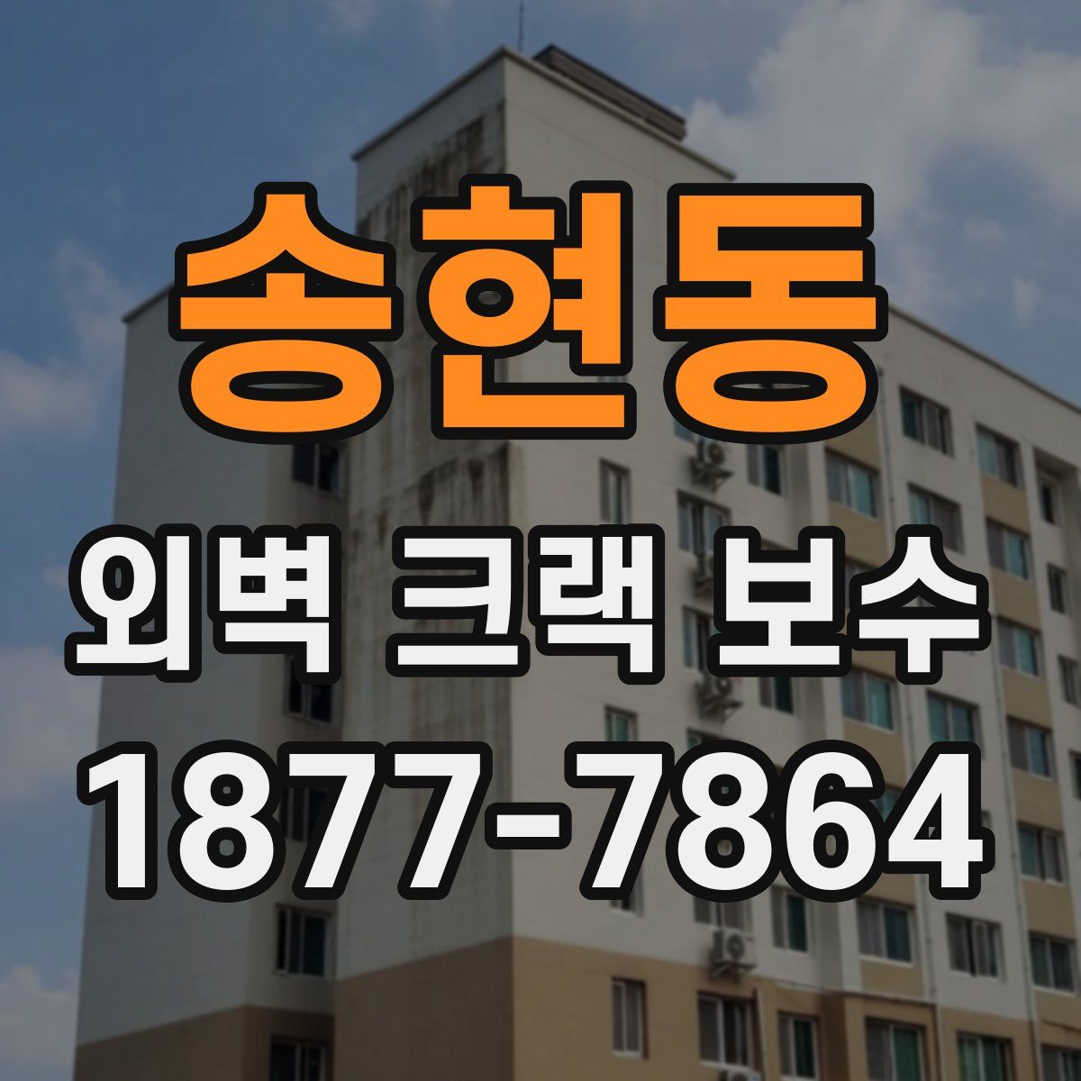 송현동 외벽 크랙 보수