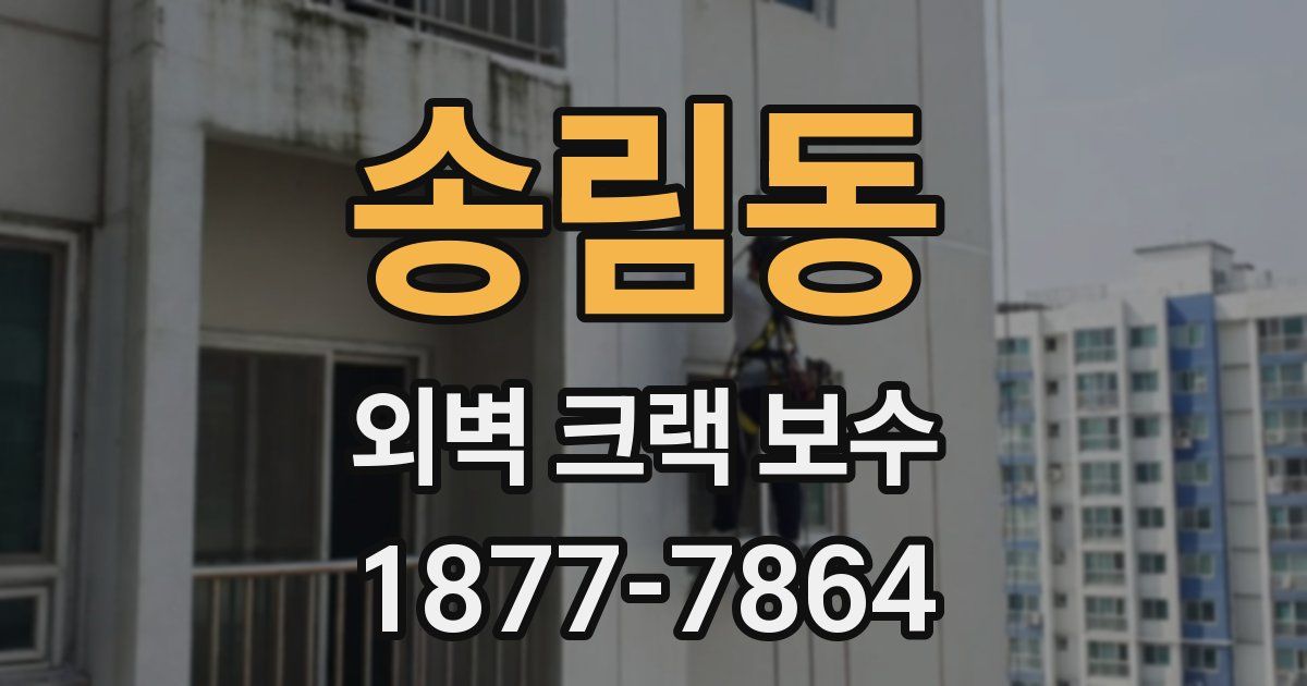 송림동 외벽 크랙 보수