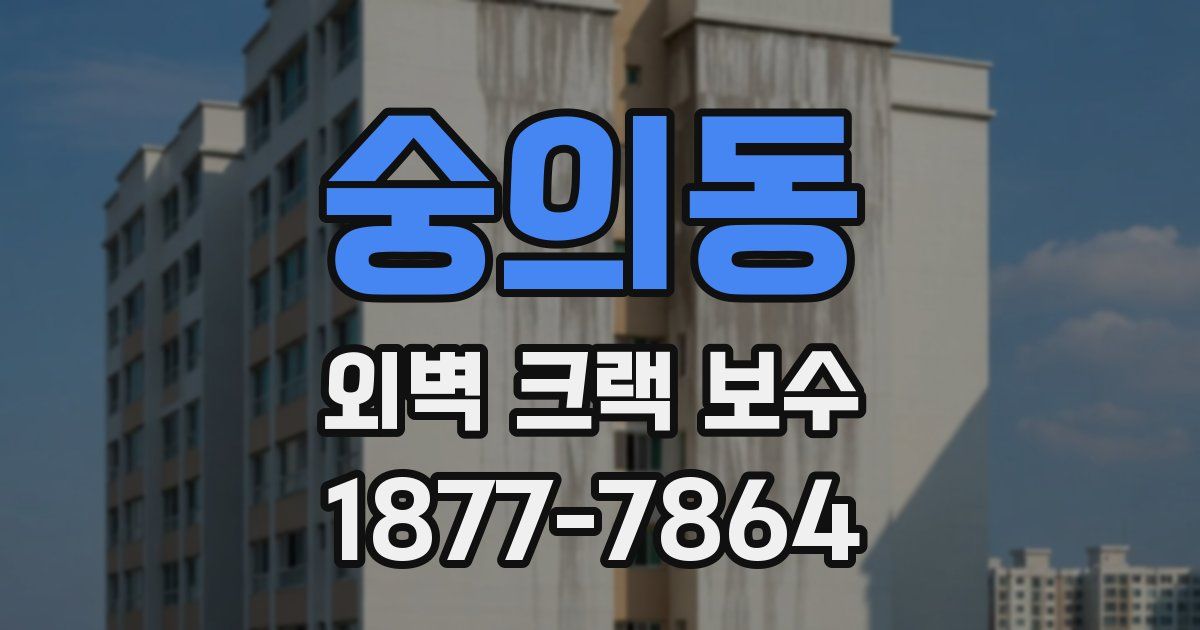 숭의동 외벽 크랙 보수