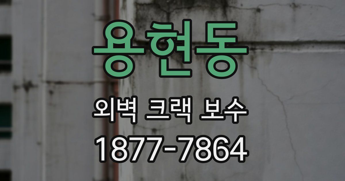 용현동 외벽 크랙 보수