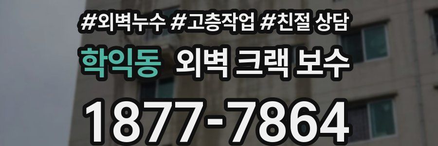 학익동 외벽 크랙 보수