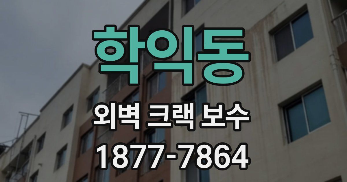학익동 외벽 크랙 보수