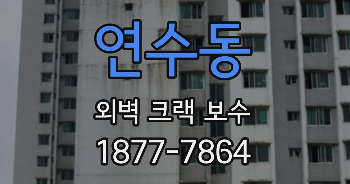 연수동 외벽 크랙 보수