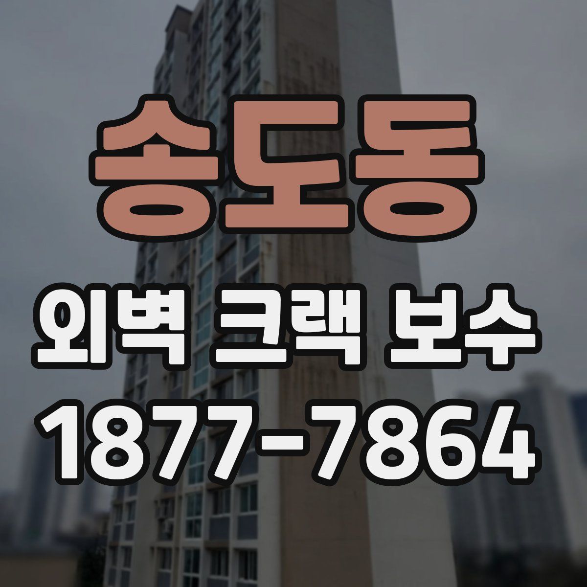 송도동 외벽 크랙 보수