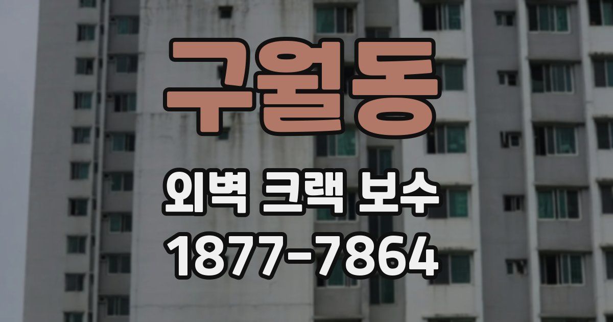 구월동 외벽 크랙 보수