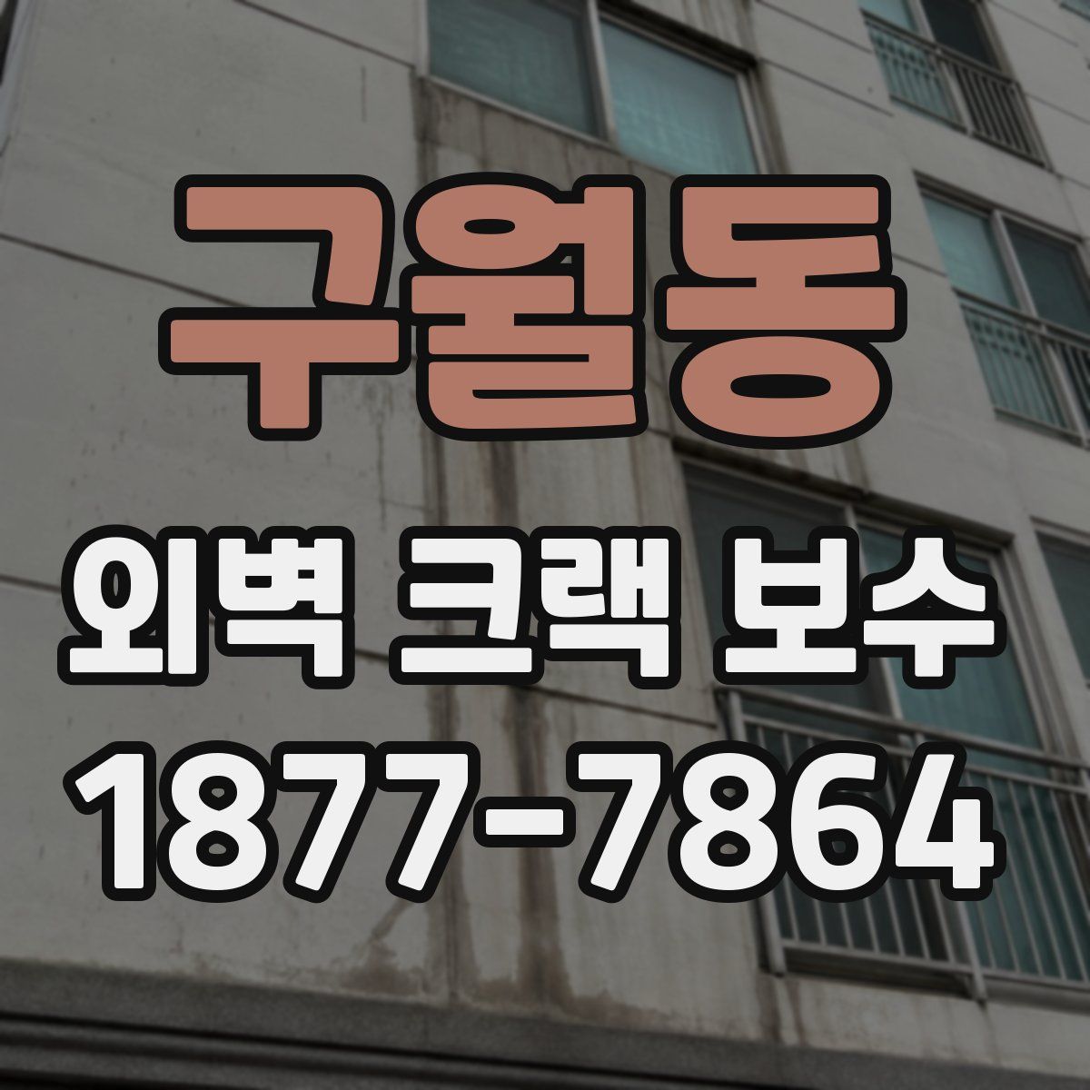 구월동 외벽 크랙 보수