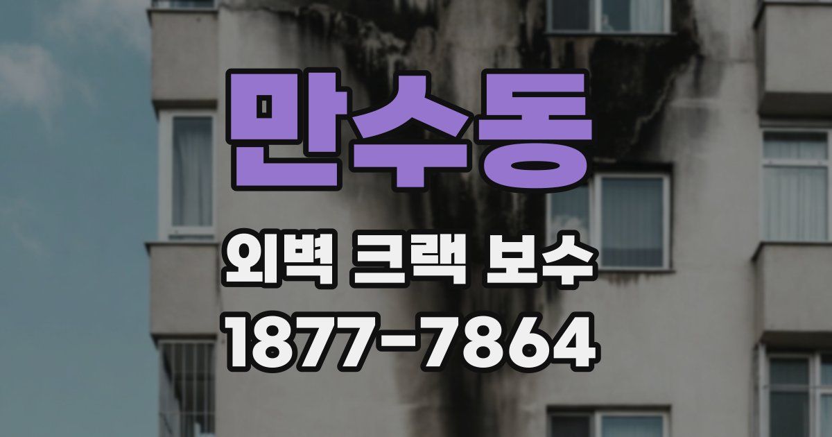 만수동 외벽 크랙 보수