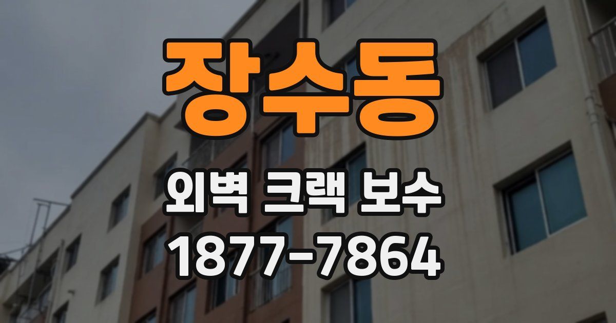 장수동 외벽 크랙 보수