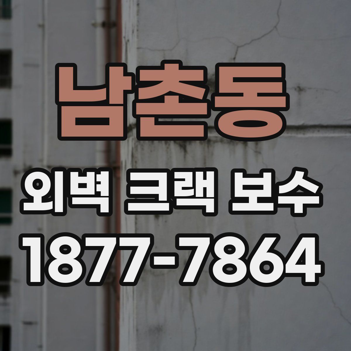 남촌동 외벽 크랙 보수