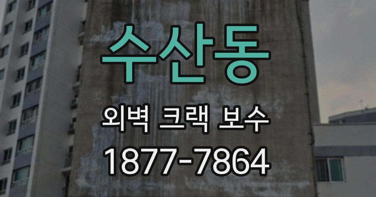 수산동 외벽 크랙 보수