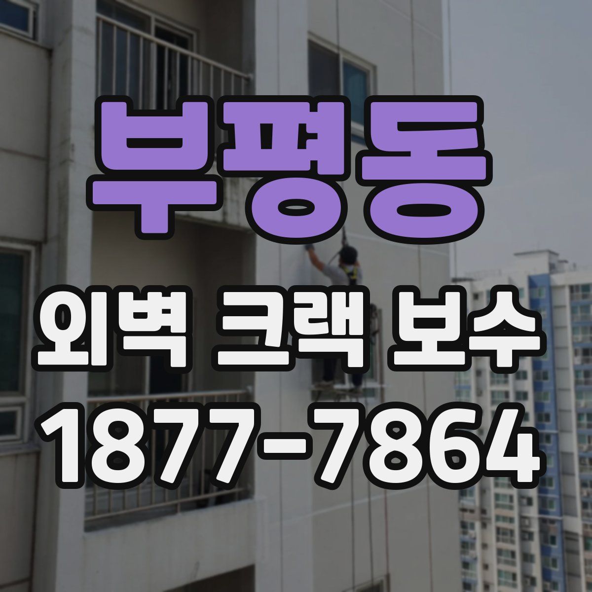 부평동 외벽 크랙 보수