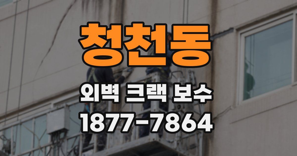 청천동 외벽 크랙 보수