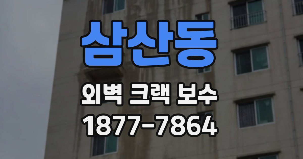 삼산동 외벽 크랙 보수