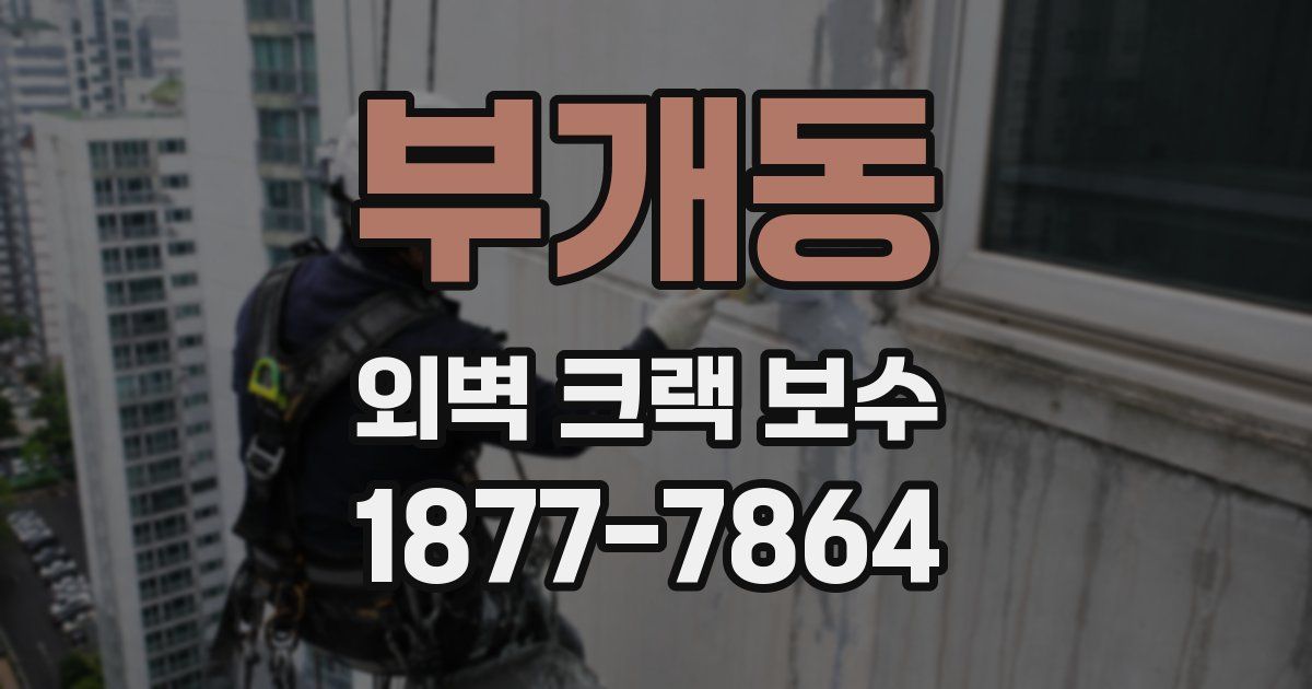 부개동 외벽 크랙 보수