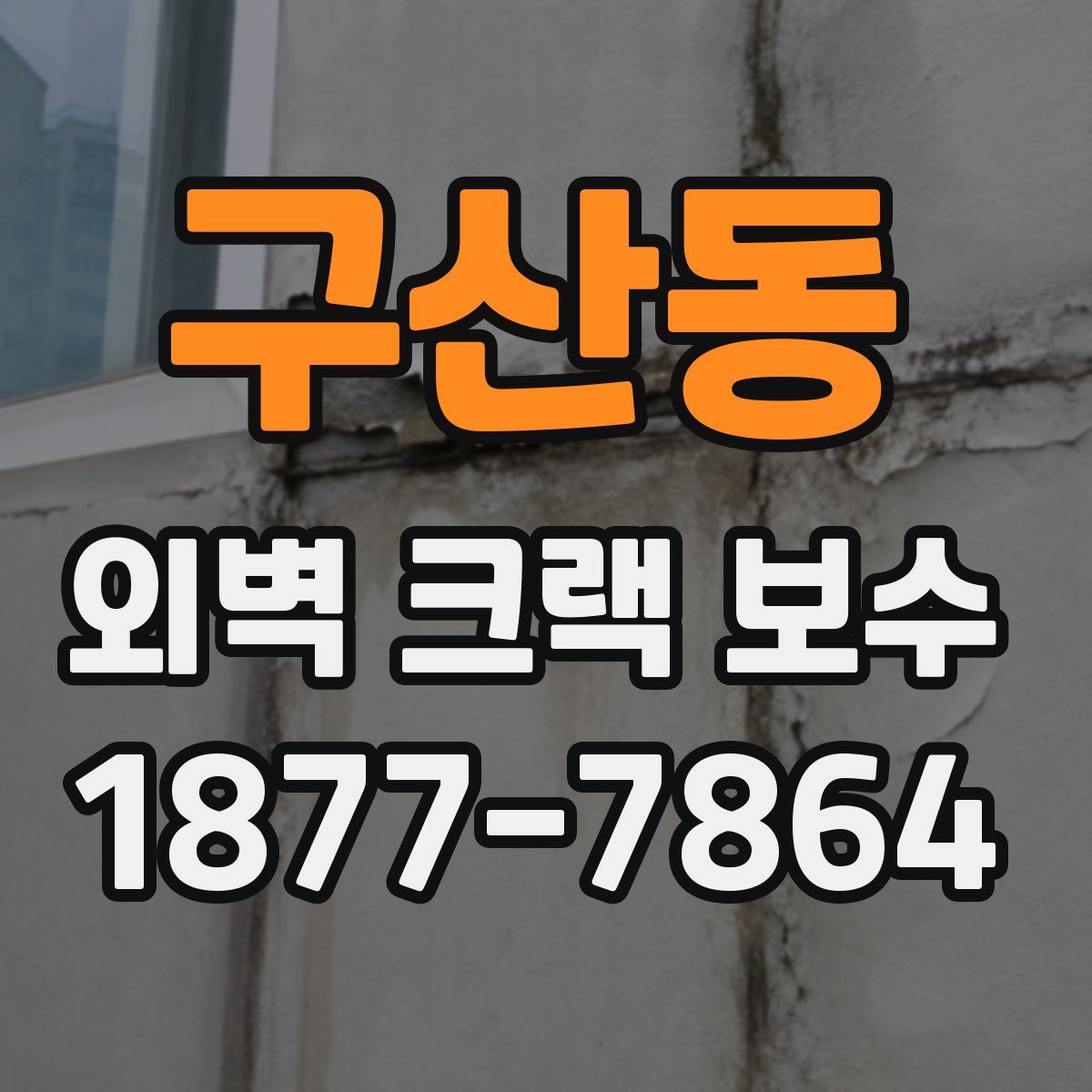 구산동 외벽 크랙 보수