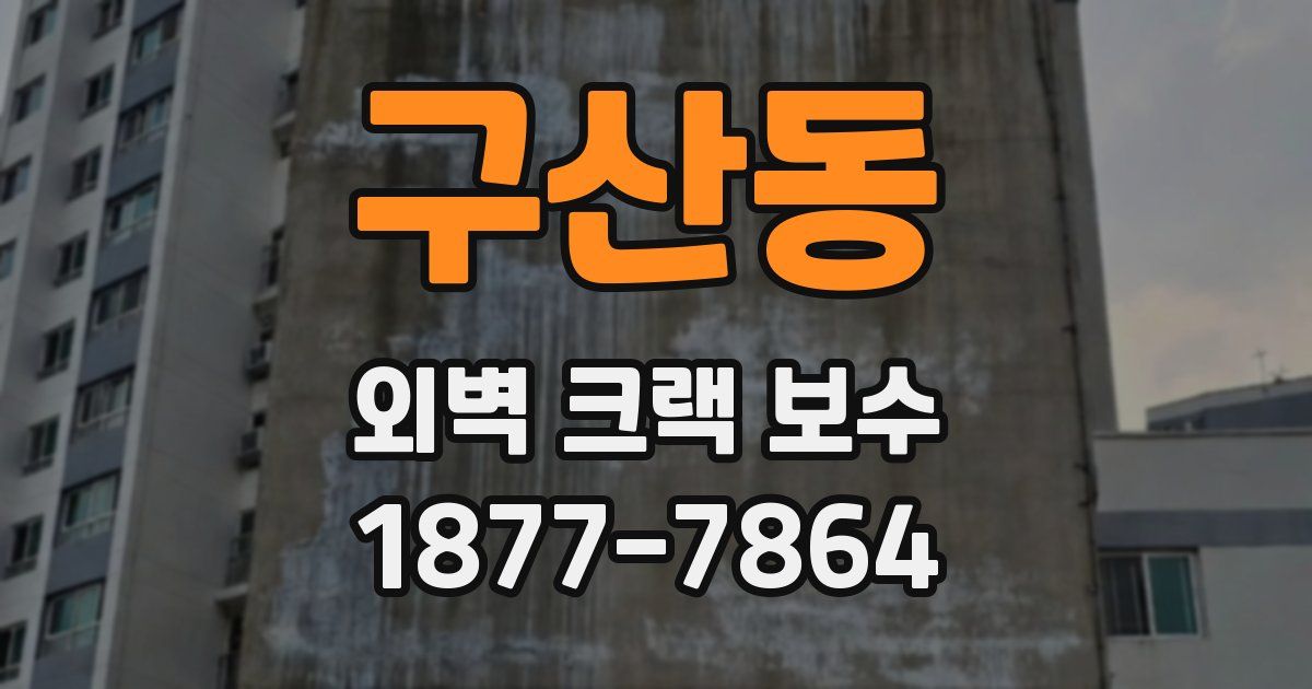 구산동 외벽 크랙 보수