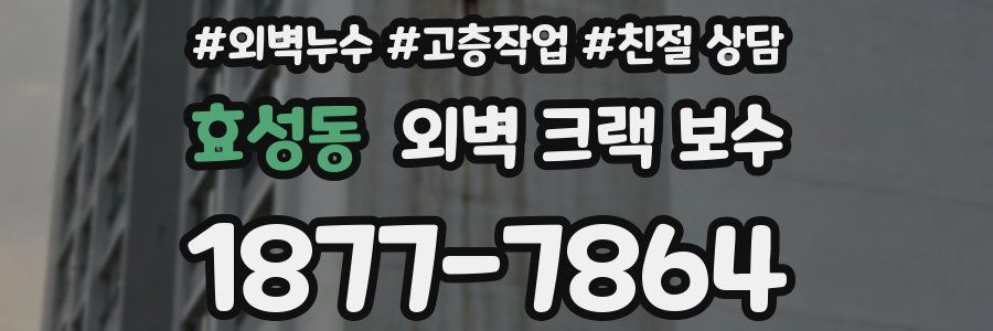 효성동 외벽 크랙 보수