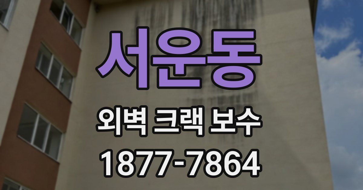 서운동 외벽 크랙 보수