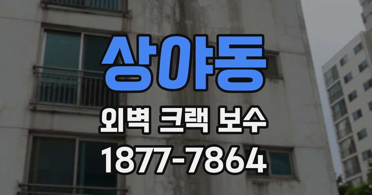 상야동 외벽 크랙 보수