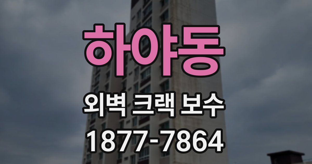 하야동 외벽 크랙 보수
