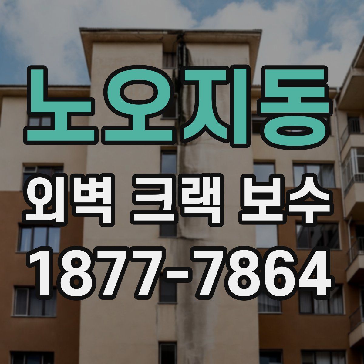 노오지동 외벽 크랙 보수
