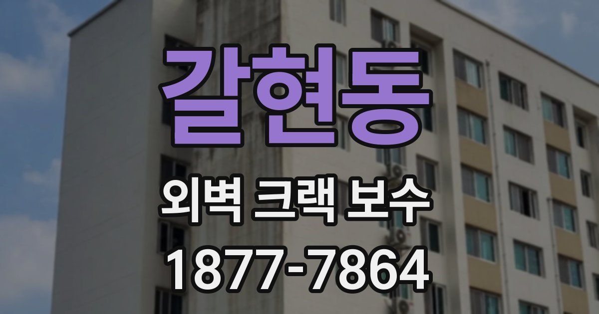 갈현동 외벽 크랙 보수